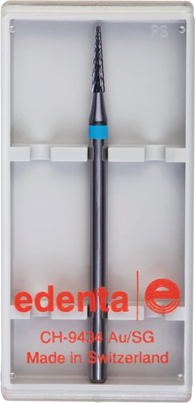 Volcano Fräser Schliff 10  Stück  Kreuzverzahnung, blau standard, HP, Figur 197, 8 mm, ISO 016