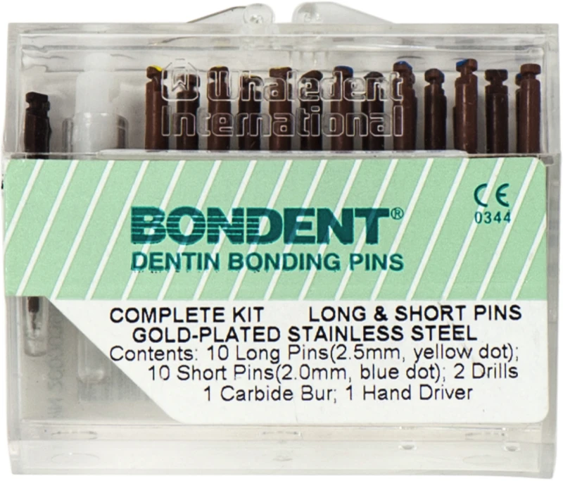 BONDENT® Pins  Kit  2 x 10 Pins (gelb, blau)