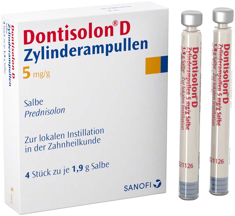Dontisolon® D  Packung  4 x 1,9 g Zylinderampulle Salbe