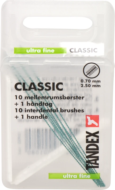 CLASSIC Interdentalbürsten  Packung  10 Stück grün, Ø 0,7 mm