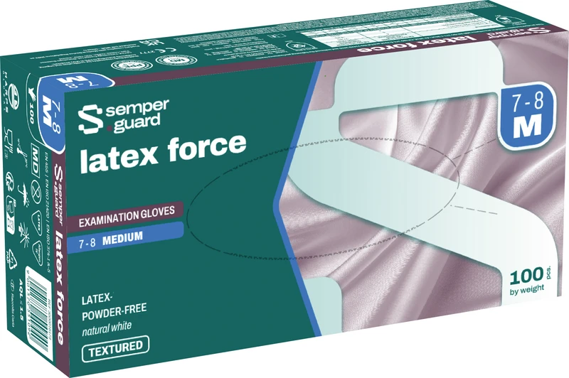 Semperguard® Latex Force   Packung  100 Stück puderfrei, naturweiß, M