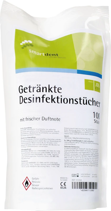 smart Desinfektionstücher  Beutel  100 Stück