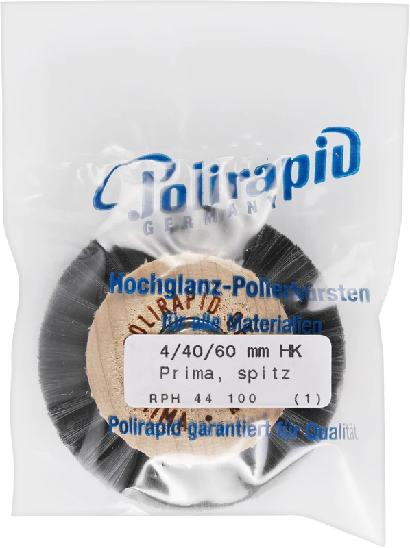 Prima Rundbürsten  Stück  mit HK, 4-reihig, Chungking schwarz spitz, Kern: Ø 40 mm, Außen: Ø 60 mm