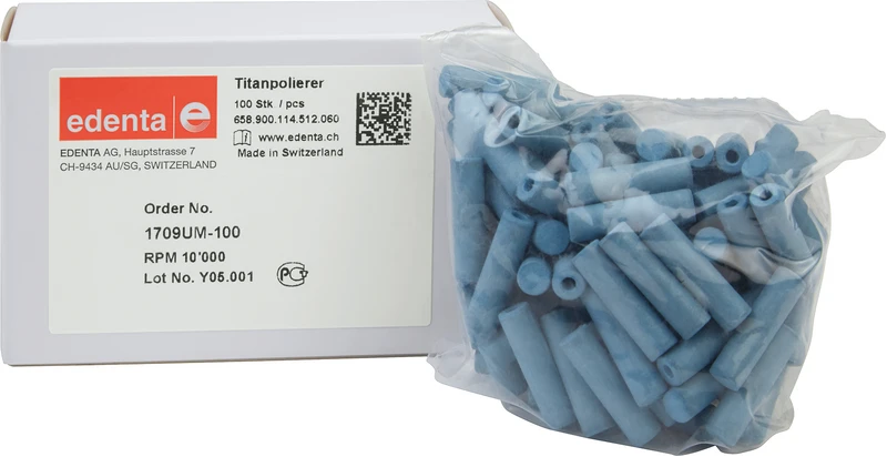 Titan Polierer  Packung  100 Stück unmontiert, blau, Figur 114, 22 mm, ISO 060