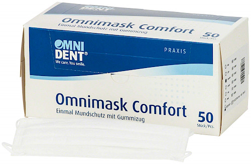Omnimask Comfort  Packung  50 Stück weiß mit Gummizug