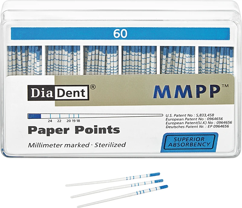 DiaDent® Papierspitzen  Packung  200 Stück ISO 060