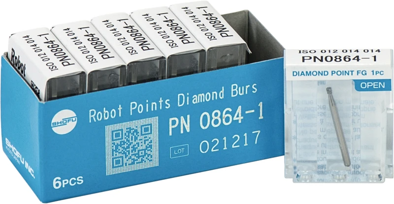 Robot Points FG  Packung  6 Stück FG, Figur umgekehrter Kegel, 1,4 mm, ISO 014