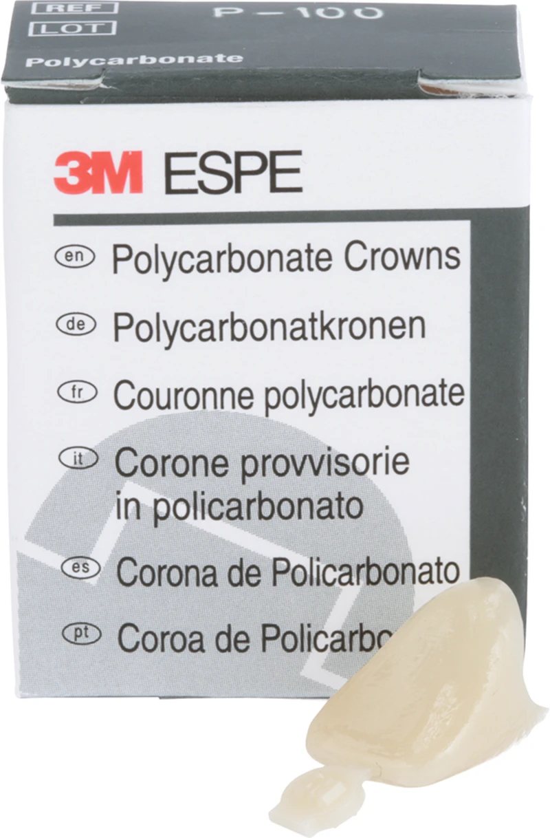 Polycarbonat-Kronen  Packung  5 Stück Nr. 100