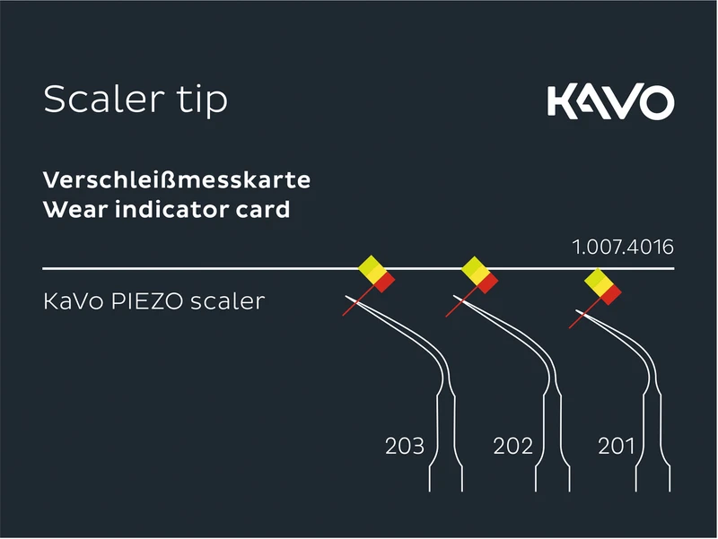 Scaler Tip Verschleißmesskarte  Stück  für PIEZO Scaler