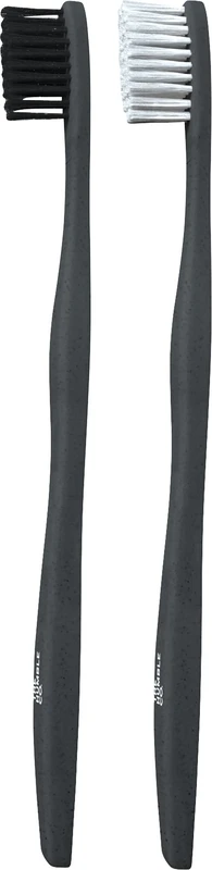 Humble Zahnbürsten pflanzenbasiert  Packung  2 Stück (schwarz, weiß) sensitive
