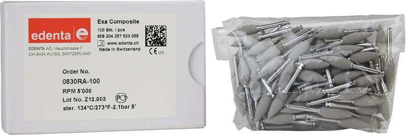 Exa Composite  Packung  100 Stück grau, RA, Figur 257, 15 mm, ISO 055