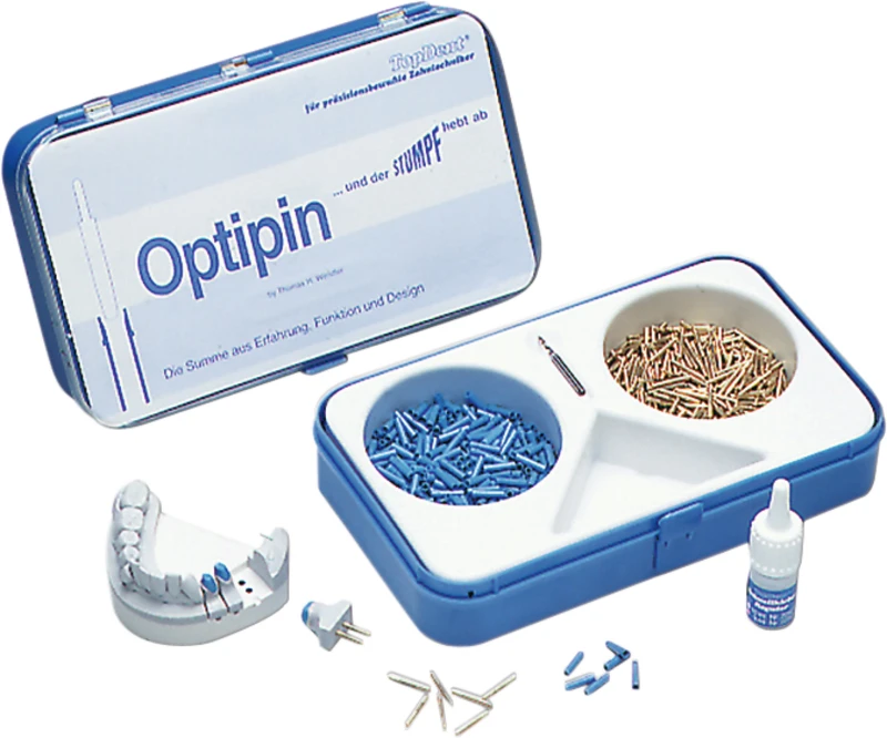 TOPDENT Optipin  Packung  1000 Pins, 1000 Hülsen