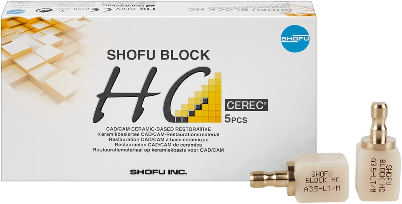 SHOFU BLOCK HC  Packung  5 Stück A3,5-LT, 1-schichtig, für Cerec