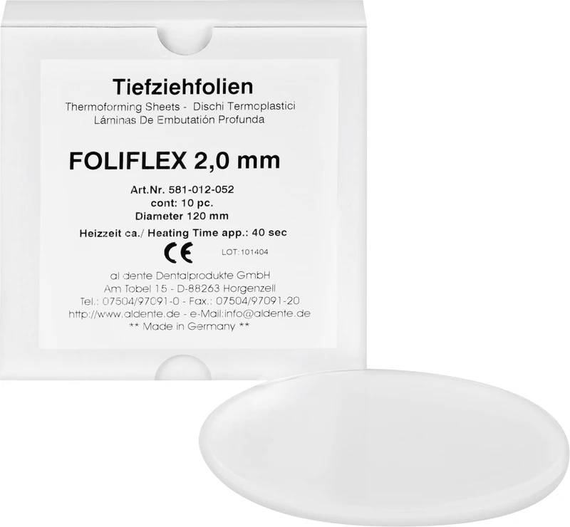 Foliflex  Packung  10 Stück transparent, Ø 120 mm, Stärke 2 mm