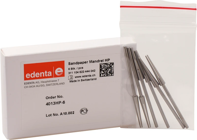 Sandpapiermandrelle  Packung  6 Stück HP, 18 mm, ISO 042