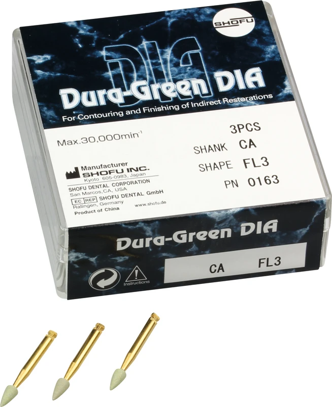 Dura-Green DIA  Packung  3 Stück FL3, RA, ISO 031