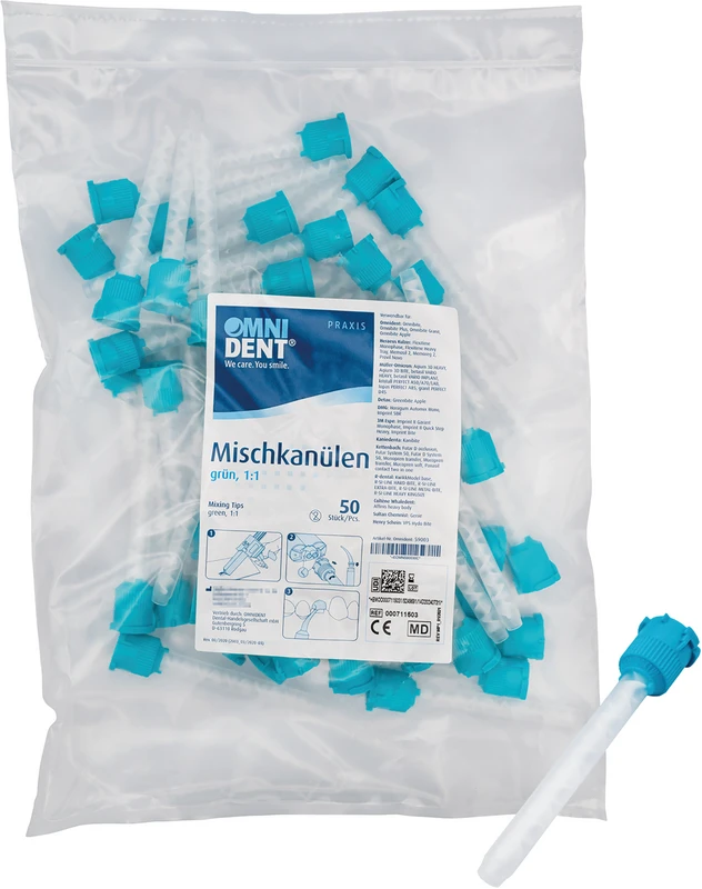 Omni Mischkanülen grün 1:1  Beutel  50 Stück grün 1:1