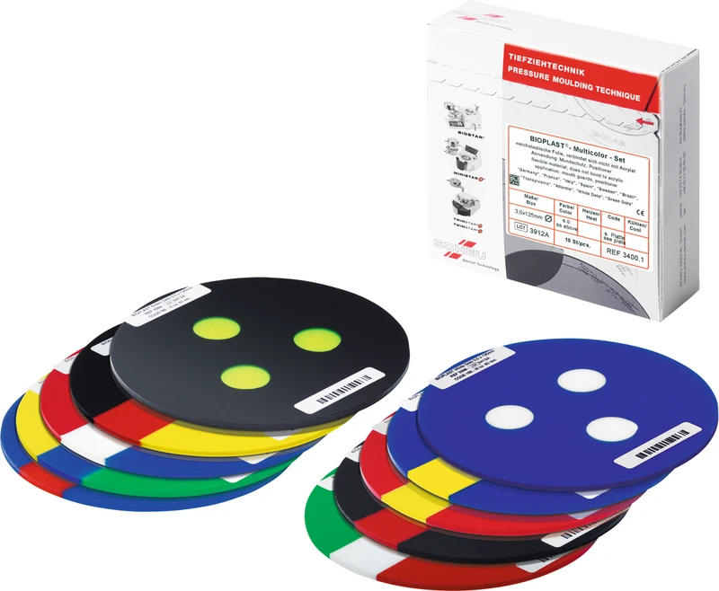 BIOPLAST® MULTICOLOR   Set  Multicolor, 10 Stück (verschiedene Farben) 