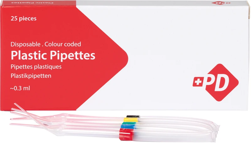 Plastikpipetten 0,3  Packung  25 Stück sortiert, 0,3 ml