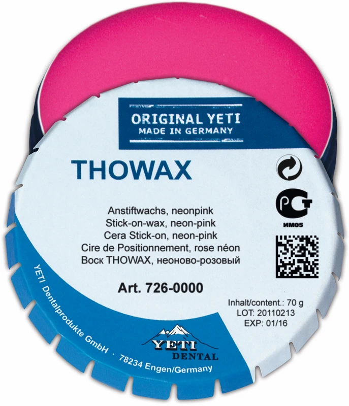 THOWAX Stick-on-Wachs  Dose  70 g, neonpink