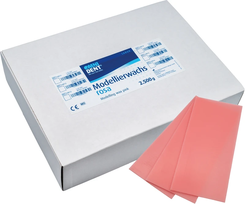 Modellierwachs rosa  Packung  2,5 kg mittel, 1,5 mm