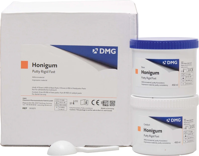 Honigum Putty  Packung  4 x 450 ml Dose Base, 4 x 450 ml Katalysator, Rigid Fast