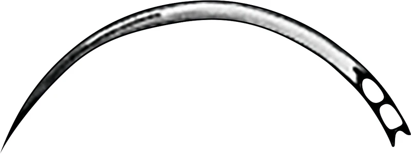 Chirurgische Nähnadeln  Packung  12 Stück Dreieckskörper, gebogen, Figur 15