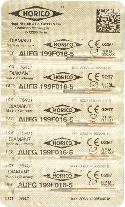 Diamant AuFG 199  Packung  5 Stück gelb extra fein, FG, Figur 167, ISO 016