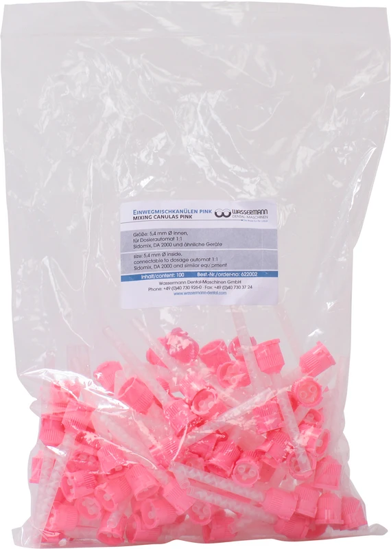 Sidomix Mischkanülen  Packung  100 Stück pink