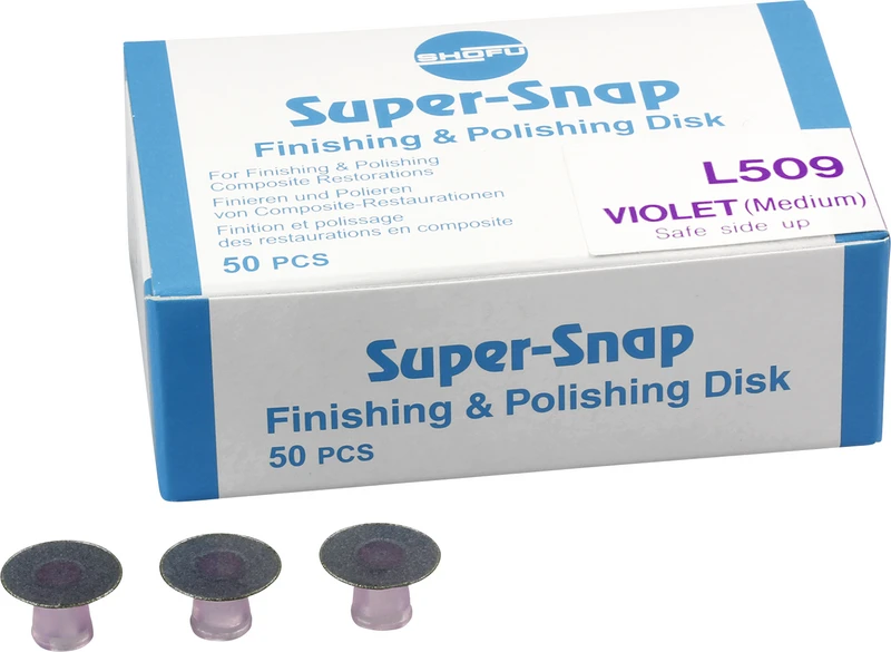 Super-Snap®  Nachfüllpackung  50 Scheiben, violett, Körnung mittel, Beschichtung schaftseitig, standard