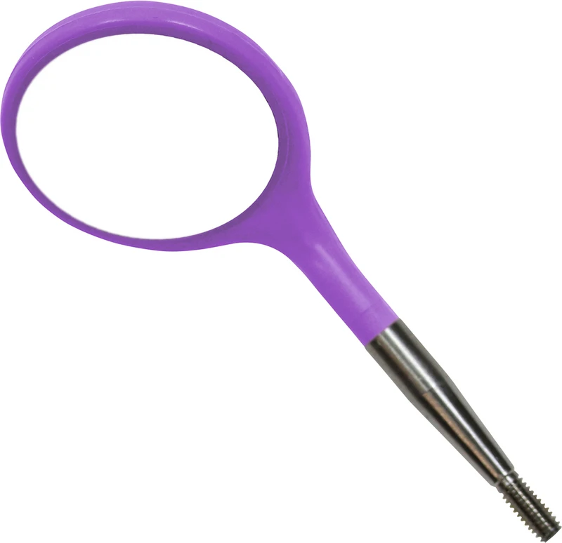 Crystal HD Mundspiegelansätze  Packung  12 Stück Größe 4, Ø 22 mm, neonlila