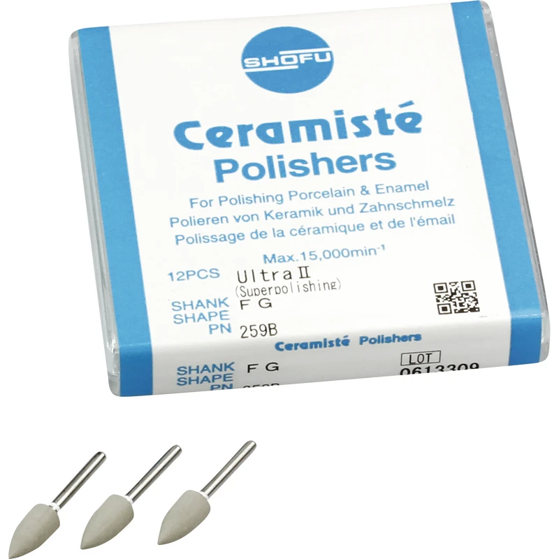 Ceramisté  Packung  12 Stück weiß ultra II, FG, Figur Midispitze, ISO 060