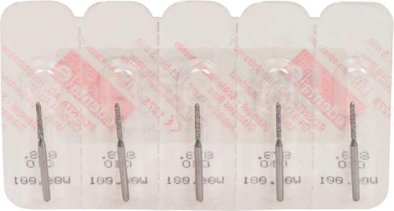 Omni Diamanten 878  Packung  5 Stück schwarz supergrob, FG, Figur 289 Torpedo zylindrisch, 8 mm, ISO 016