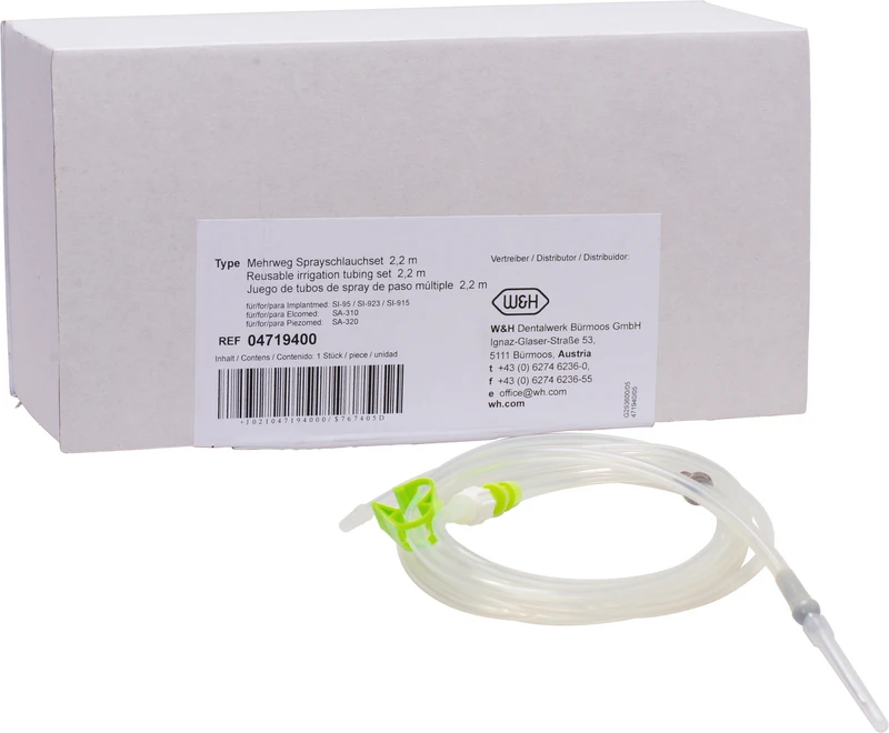 Mehrweg-Sprayschlauchset  Stück  für implantmed, elcomed, piezomed Motor m. Kabel, sterilisierbar