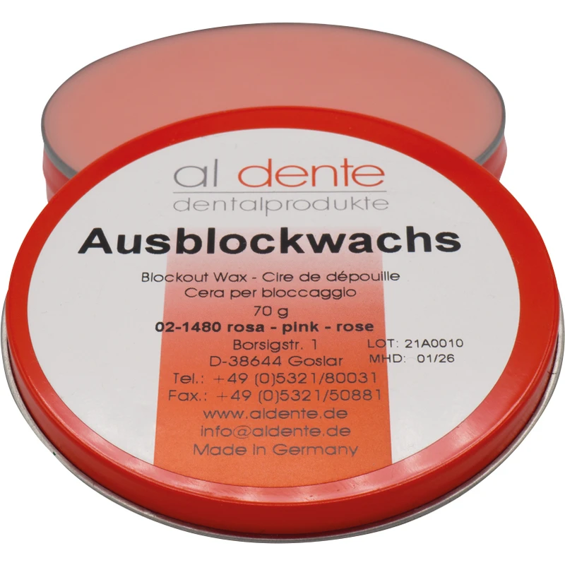 Ausblockwachs  Dose  70 g rosa