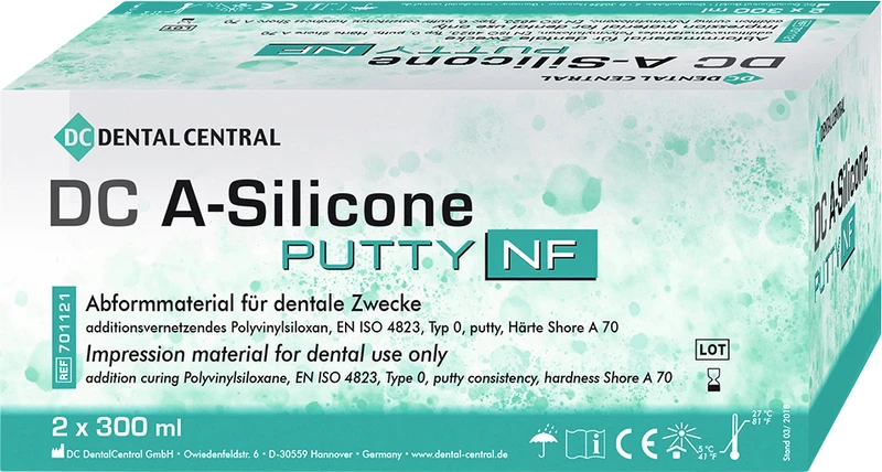 DC A-Silicone PUTTY NF  Packung  300 ml Dose Base, 300 ml Dose Katalysator