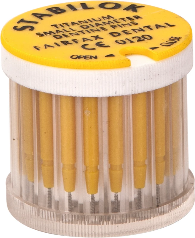 STABILOK  Set  1 Vorbohrer, 20 Pins fein, Titan, gelb