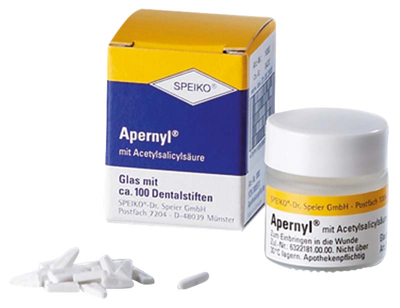 Apernyl® mit Acetylsalicylsäure  Packung  ca. 100 Dentalstifte