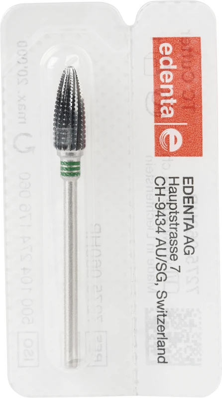 HM-Fräser Schliff 75  Stück  Einfachverz. mit Querhieb, 3 x grün grob, HP, Figur 274, 14 mm, ISO 060