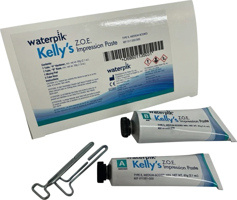 KELLY´S Z.O.E. Impression Paste  Packung  60 g Paste A, 50 g Paste B, Mischblock, Zubehör