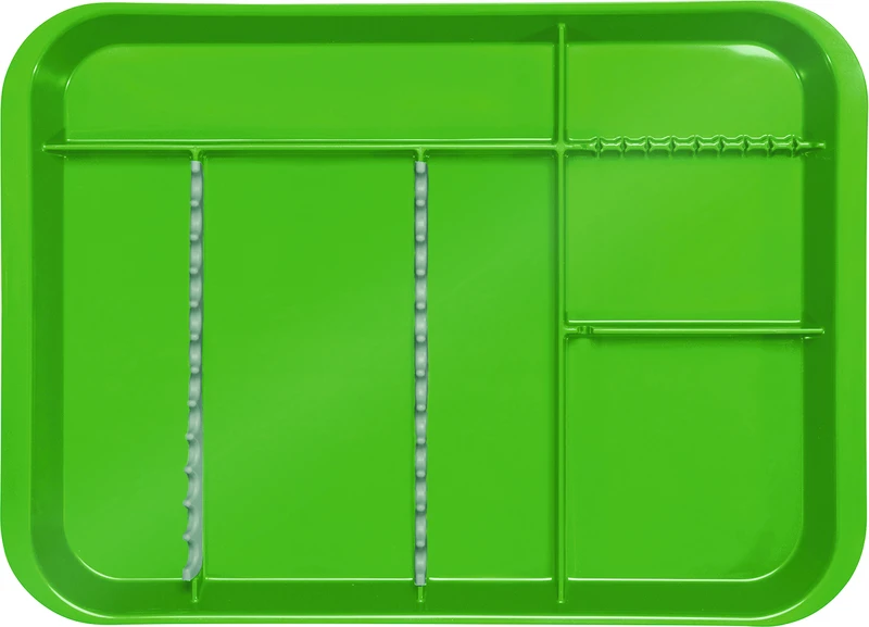 B-Lok Tray  Stück  Tray 34 x 24,5 x 2,2 cm, mit Einteilung neongrün