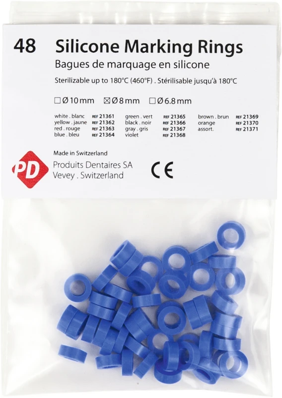 Markierungsringe  Packung  48 Stück blau, Ø 8 mm