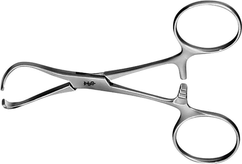 Tuchklemme nach Lorna  Stück  BF461R, 95 mm, gebogen