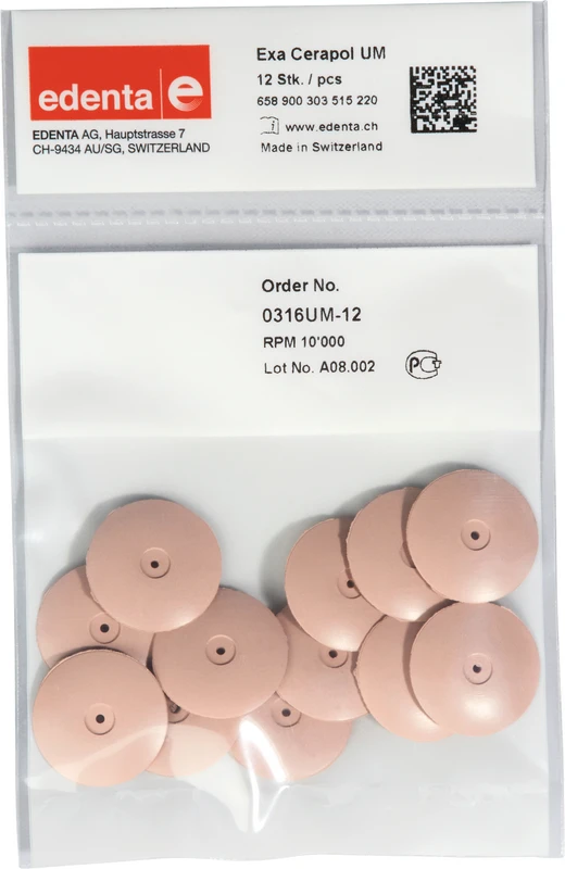 Exa Cerapol  Packung  12 Stück unmontiert, rosa, Figur 303, 3 mm, ISO 220