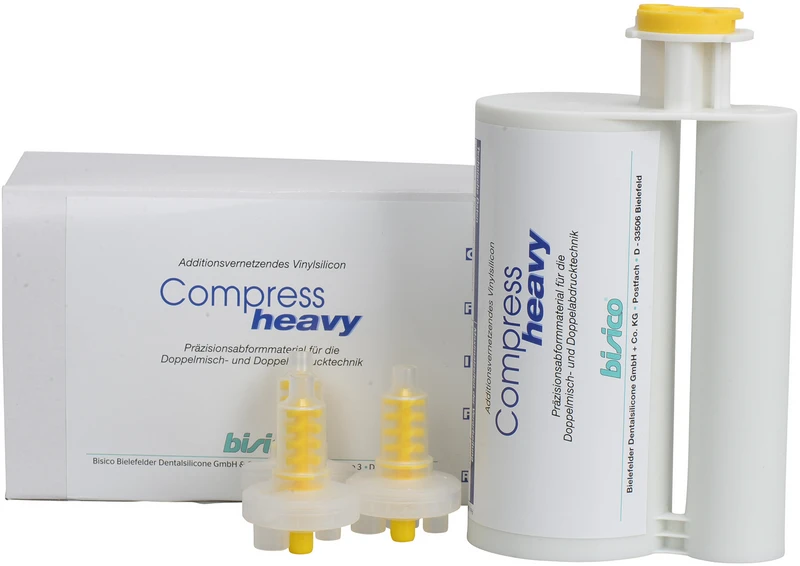 Compress heavy  Packung  380 ml Doppelkartusche, 10 dynamische Mischer 5:1, 1 Fixationsring
