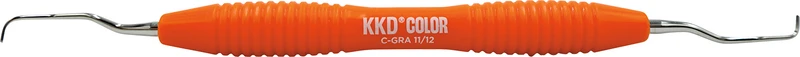 KKD® COLOR Gracey Kürette  Stück  Figur 11\12, für Präm.\Molar, orange, mit ergonomischem Silicongriff