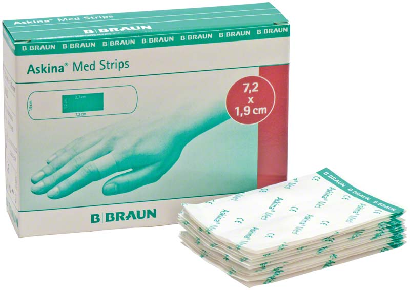 Askina® Med Strips  Packung  100 Stück 7,2 cm x 1,9 cm