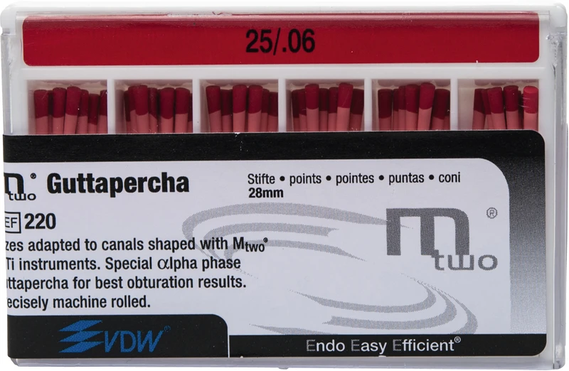 Mtwo® Guttapercha  Packung  60 Stück Taper.06, ISO 025