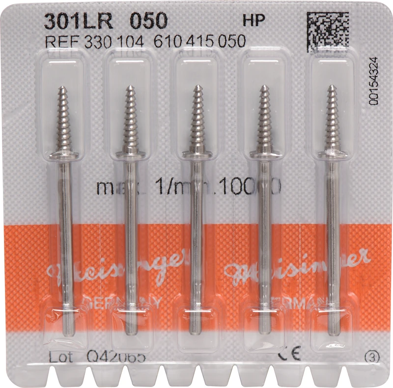 Mandrell 301LR  Packung  5 Stück HP, 12 mm, ISO 050