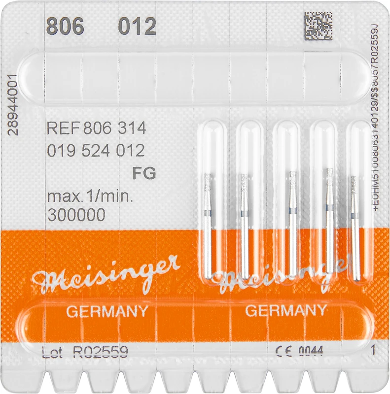 Diamanten 806  Packung  5 Stück blau mittel, FG, Figur 019 Diabolo, 3 mm, ISO 010